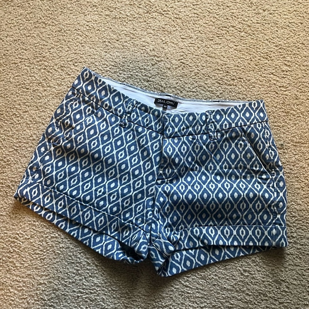 Dear JOHN | Stone Blue Pattern Shorts
